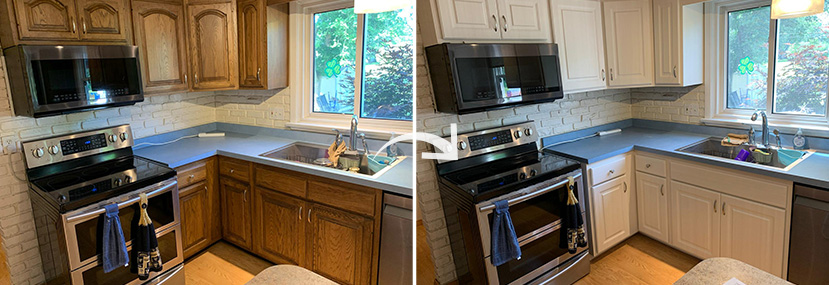 Kitchen Cabinet Refacing Job in Rochester