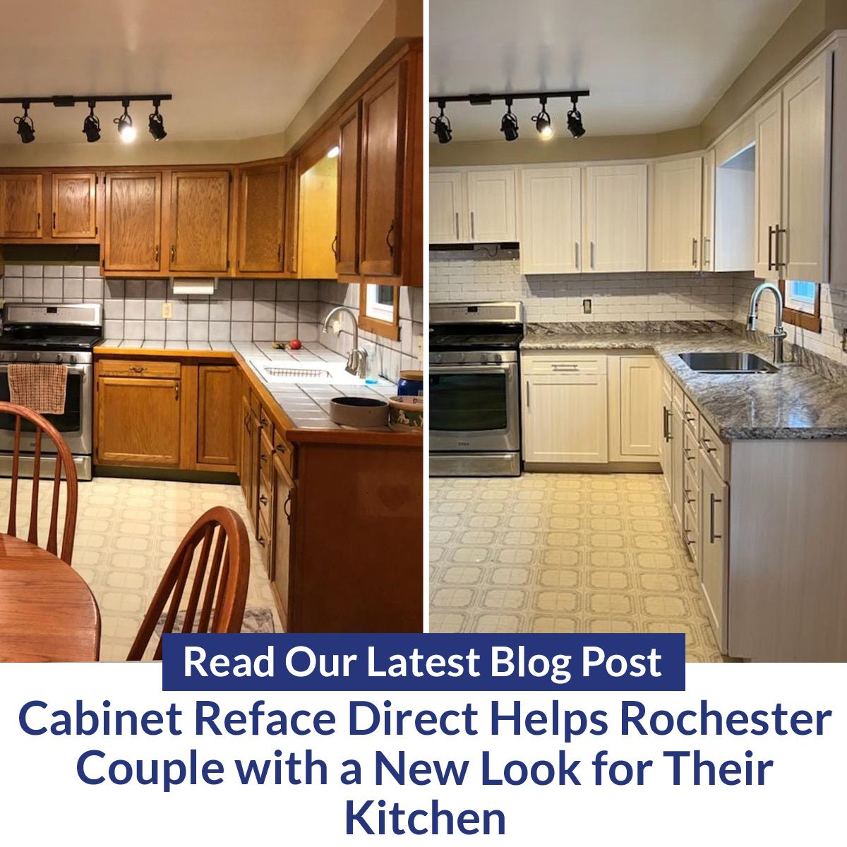 Cabinet Reface Direct Helps Rochester Couple with a New Look for Their Kitchen